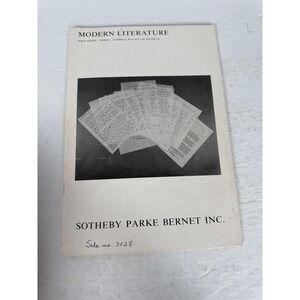 Modern Literature Auction Catalog Sotheby Parke Bernet 1972 Sale 3428